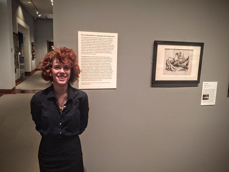 Jessica Larson at her exhibition in the Princeton University Art Museum