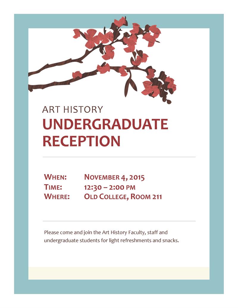 Undergraduate Reception flyer