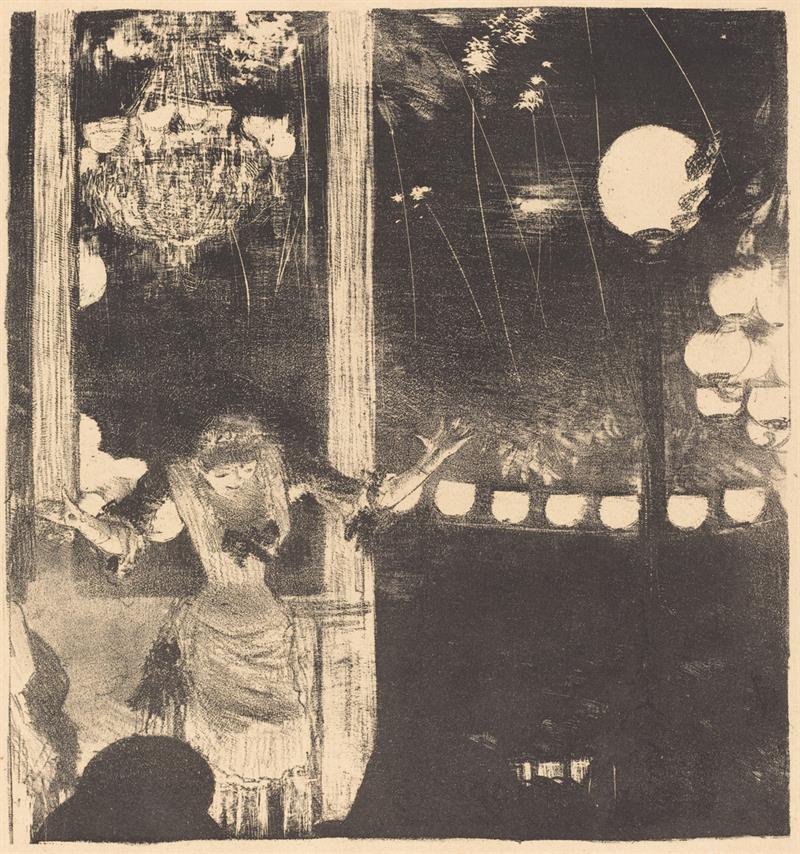 Edgar Degas, Mademoiselle Bécat at the Cafe des Ambassadeurs