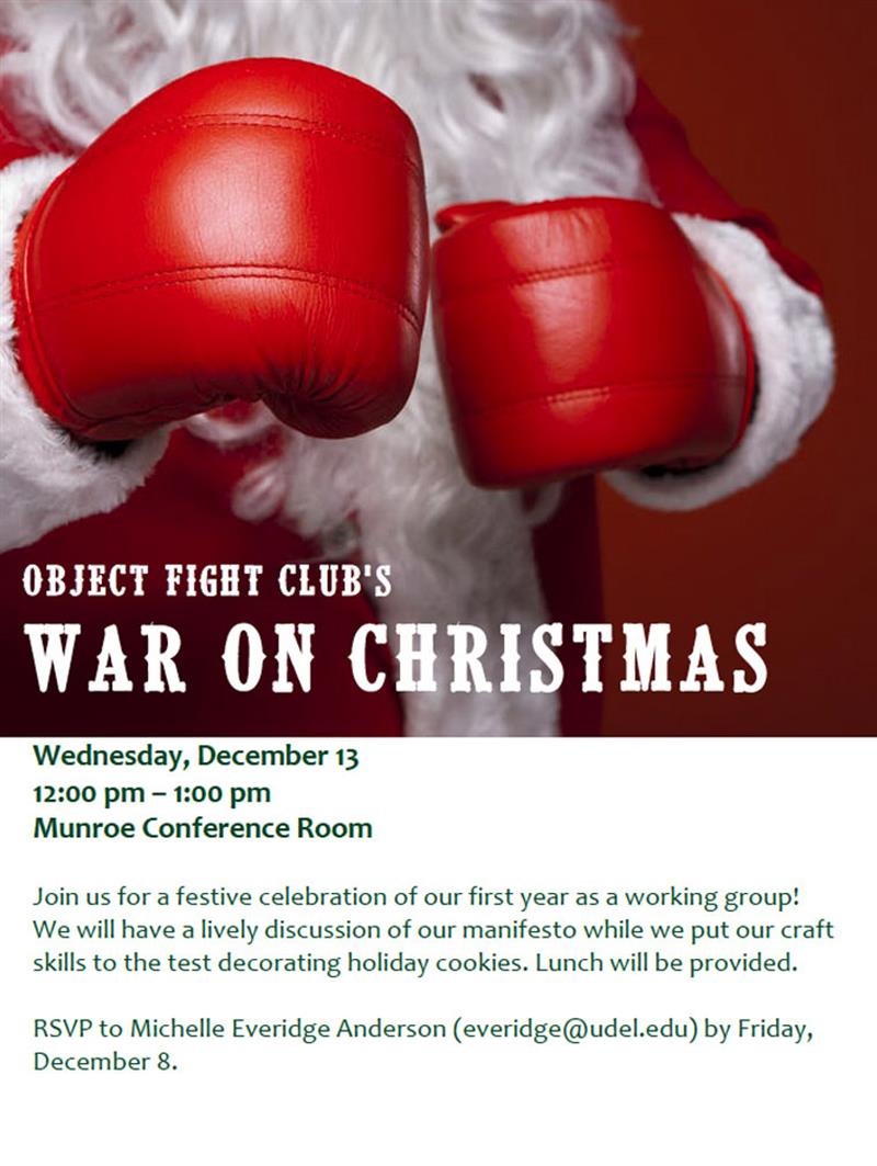 Object Fight Club December 2017 meeting flyer