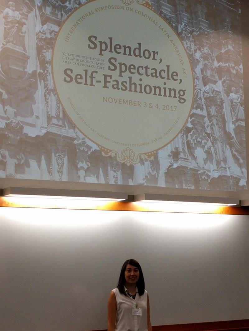 Isabel Oleas-Mogollón at Splendor, Spectacle, Self-Fashioning" Symposium at the University of Florida in Gainesville