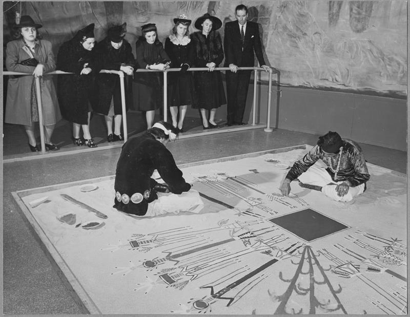 Navajo Indians sand painting