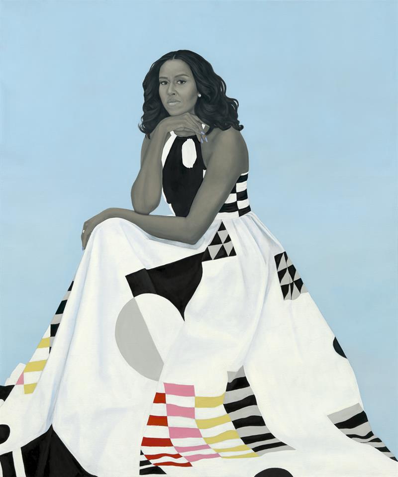 a portrait of Michelle Obama