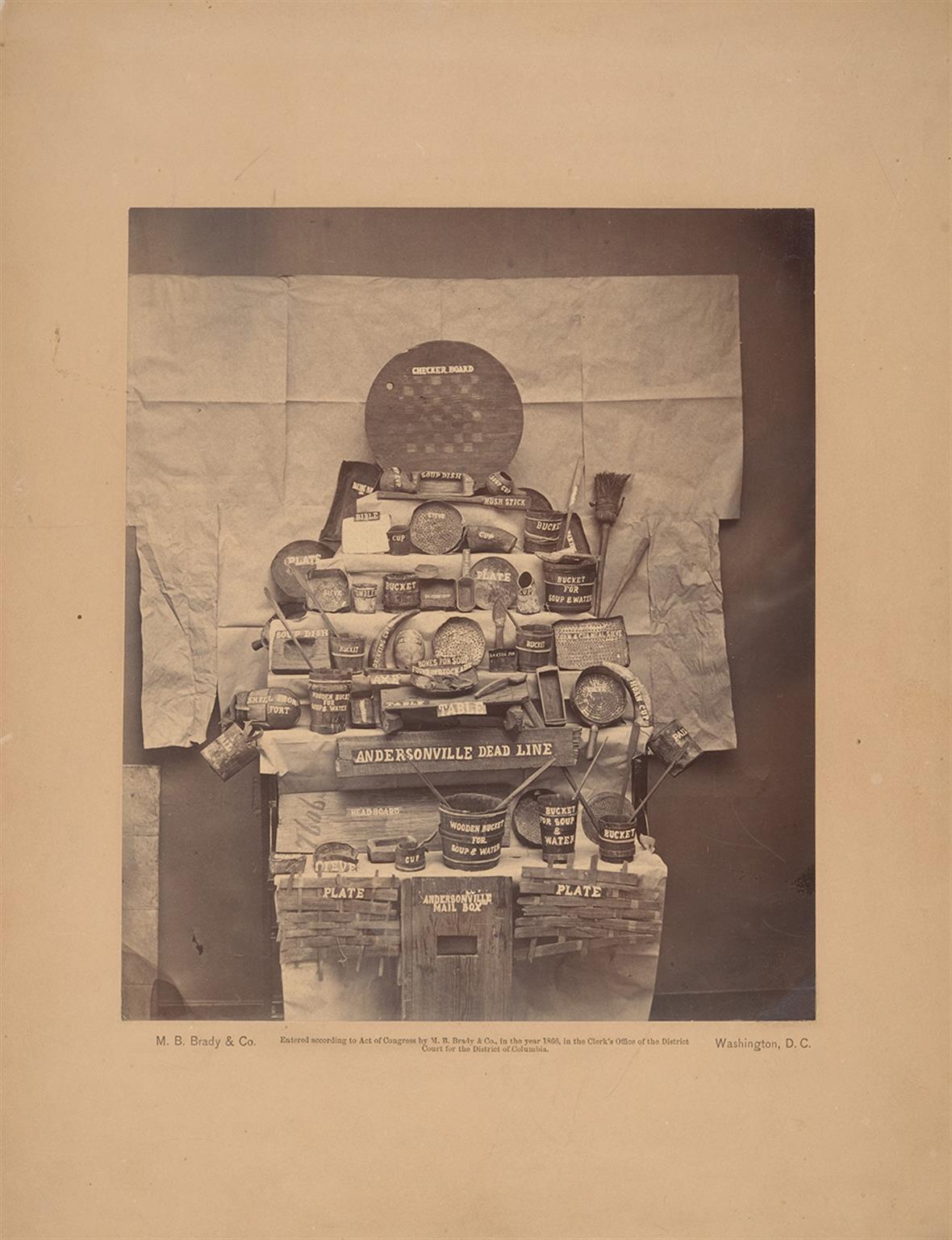 The photograph, Relics of Andersonville Prison