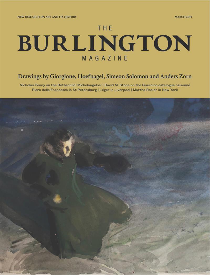 Cover of The Burlington Magazine, March 2019