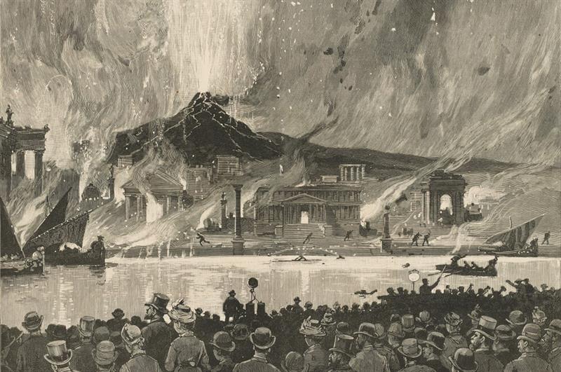 Charles Graham, Fire-Works at Manhattan Beach--The Last Days of Pompeii