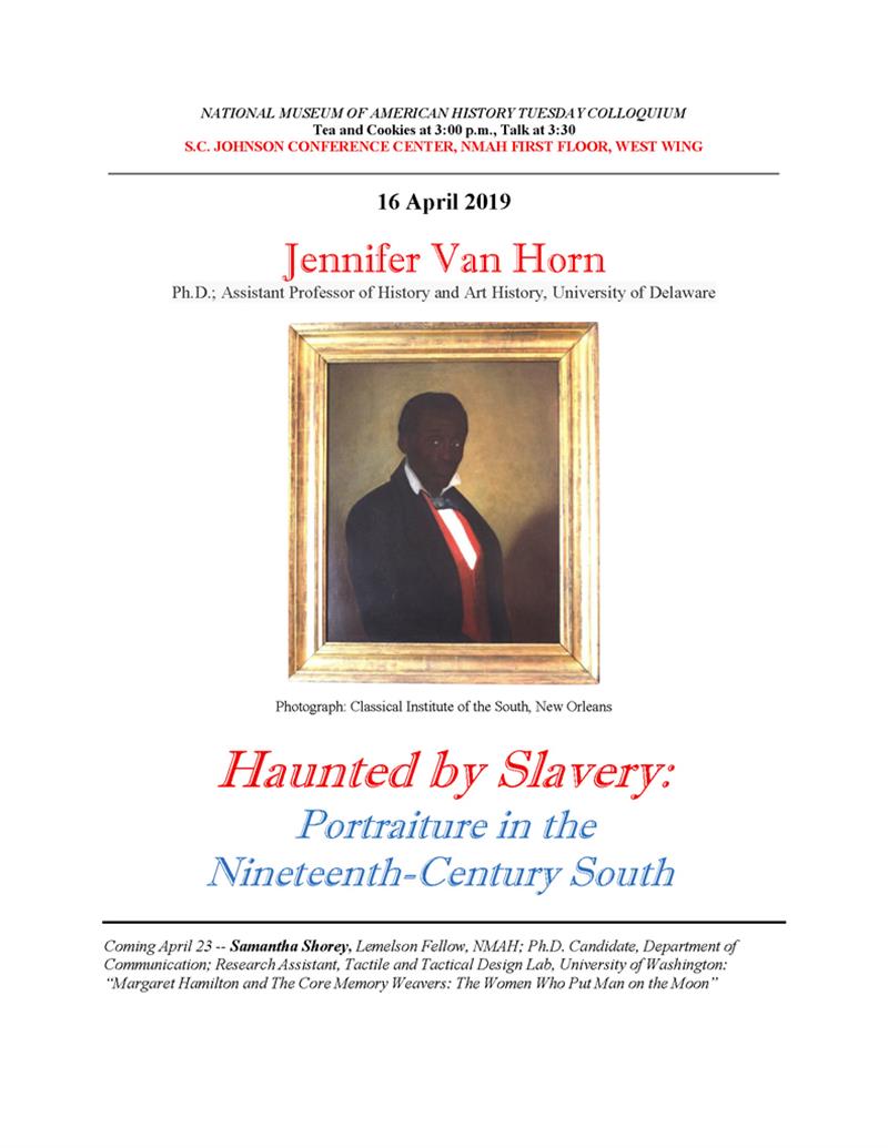 Flyer for Jennifer Van Horn lecture