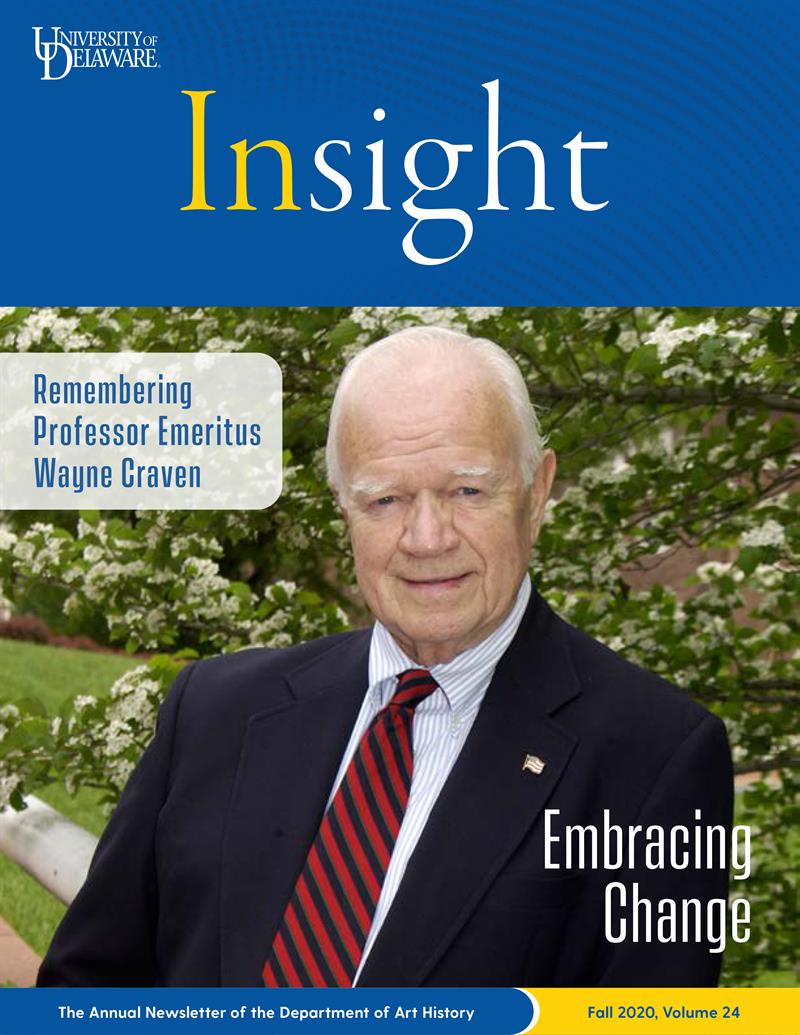 Insight 2020 cover with title and portrait of Professor Wayne Craven.