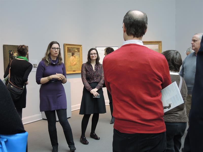 Emily Casey leading a gallery talk