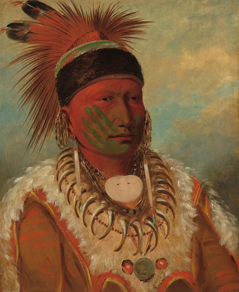 George Catlin, The White Cloud, Head Chief of the Iowas